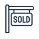 Sold sign for real estate services